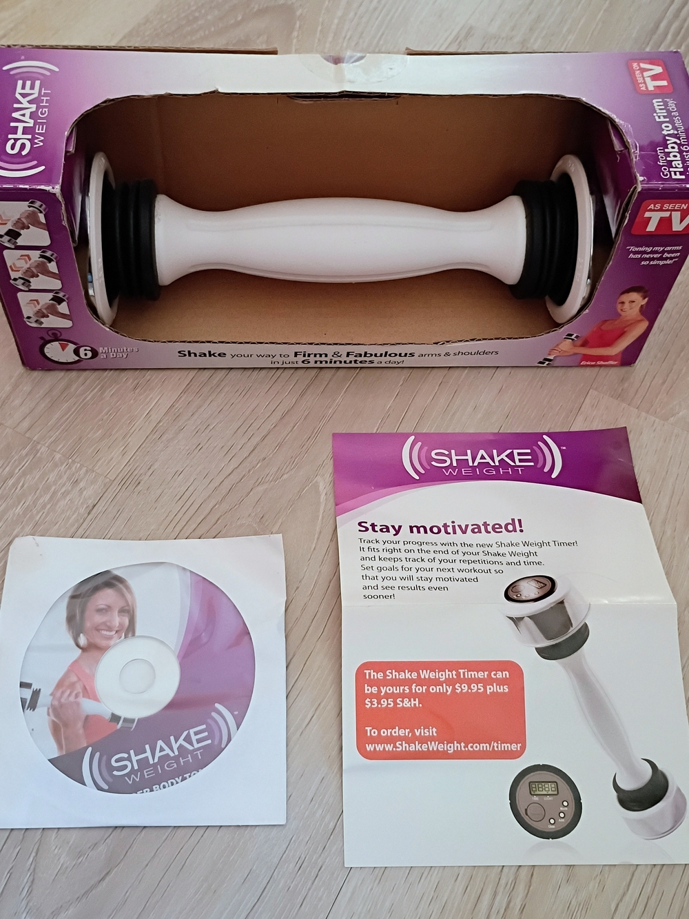 Shake Weight As Seen On TV Original Box DVD Insert Retro Fitness Collectible